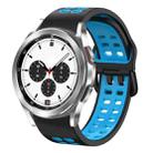 For Samsung Galaxy Watch 4 Classic 42mm 20mm Breathable Two-Color Silicone Watch Band(Black+Blue) - 1