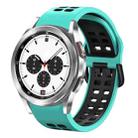 For Samsung Galaxy Watch 4 Classic 42mm 20mm Breathable Two-Color Silicone Watch Band(Water Duck+Black) - 1