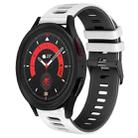 For Samsung Galaxy Watch 5  40mm 20mm Two-Color Silicone Watch Band(White+Black) - 1