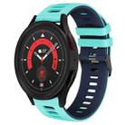 For Samsung Galaxy Watch 5  40mm 20mm Two-Color Silicone Watch Band(Mint Green + Blue) - 1