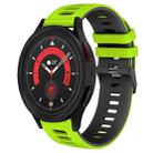 For Samsung Galaxy Watch 5  40mm 20mm Two-Color Silicone Watch Band(Green+Black) - 1