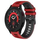 For Samsung Galaxy Watch 5  44mm 20mm Two-Color Silicone Watch Band(Red+Black) - 1