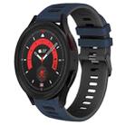 For Samsung Galaxy Watch 5  44mm 20mm Two-Color Silicone Watch Band(Midnight Blue+Black) - 1