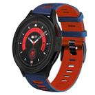 For Samsung Galaxy Watch 5  44mm 20mm Two-Color Silicone Watch Band(Midnight Blue+Red) - 1