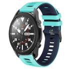 For Samsung Galaxy Watch 5 Pro  45mm 20mm Two-Color Silicone Watch Band(Mint Green + Blue) - 1