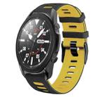 For Samsung Galaxy Watch 5 Pro  45mm 20mm Two-Color Silicone Watch Band(Black+Yellow) - 1