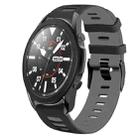 For Samsung Galaxy Watch 5 Pro  45mm 20mm Two-Color Silicone Watch Band(Black+Grey) - 1