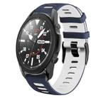 For Samsung Galaxy Watch 5 Pro  45mm 20mm Two-Color Silicone Watch Band(Midnight Blue+White) - 1