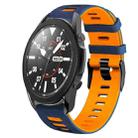 For Samsung Galaxy Watch 5 Pro  45mm 20mm Two-Color Silicone Watch Band(Midnight Blue+Orange) - 1