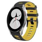 For Samsung Galaxy Watch 4 40mm 20mm Two-Color Silicone Watch Band(Black+Yellow) - 1