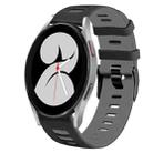 For Samsung Galaxy Watch 4 40mm 20mm Two-Color Silicone Watch Band(Black+Grey) - 1