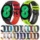 For Samsung Galaxy Watch 4 44mm 20mm Two-Color Silicone Watch Band(Black+Red) - 3