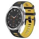 For Samsung Galaxy Watch 4 Classic 46mm 20mm Two-Color Silicone Watch Band(Black+Yellow) - 1