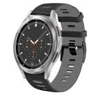 For Samsung Galaxy Watch 4 Classic 46mm 20mm Two-Color Silicone Watch Band(Black+Grey) - 1