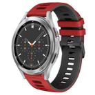 For Samsung Galaxy Watch 4 Classic 46mm 20mm Two-Color Silicone Watch Band(Red+Black) - 1