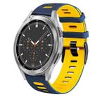 For Samsung Galaxy Watch 4 Classic 46mm 20mm Two-Color Silicone Watch Band(Midnight Blue+Yellow) - 1