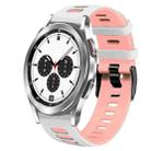 For Samsung Galaxy Watch 4 Classic 42mm 20mm Two-Color Silicone Watch Band(White+Pink) - 1