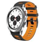 For Samsung Galaxy Watch 4 Classic 42mm 20mm Two-Color Silicone Watch Band(Black+Orange) - 1