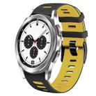 For Samsung Galaxy Watch 4 Classic 42mm 20mm Two-Color Silicone Watch Band(Black+Yellow) - 1