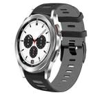 For Samsung Galaxy Watch 4 Classic 42mm 20mm Two-Color Silicone Watch Band(Black+Grey) - 1