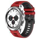For Samsung Galaxy Watch 4 Classic 42mm 20mm Two-Color Silicone Watch Band(Red+Black) - 1