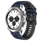 For Samsung Galaxy Watch 4 Classic 42mm 20mm Two-Color Silicone Watch Band(Midnight Blue+Black) - 1