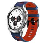 For Samsung Galaxy Watch 4 Classic 42mm 20mm Two-Color Silicone Watch Band(Midnight Blue+Red) - 1