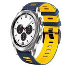 For Samsung Galaxy Watch 4 Classic 42mm 20mm Two-Color Silicone Watch Band(Midnight Blue+Yellow) - 1