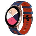 For Samsung Galaxy Watch Active 2 20mm Two-Color Silicone Watch Band(Midnight Blue+Red) - 1
