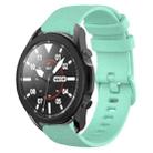 For Samsung Galaxy Watch5 Pro 45mm 20mm Plaid Solid Color Silicone Watch Band(Water Duck) - 1