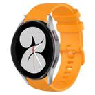 For Samsung Galaxy Watch4 40mm 20mm Plaid Solid Color Silicone Watch Band(Yellow) - 1