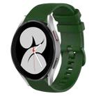 For Samsung Galaxy Watch4 40mm 20mm Plaid Solid Color Silicone Watch Band(Amy Green) - 1