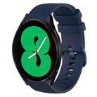 For Samsung Galaxy Watch4 44mm 20mm Plaid Solid Color Silicone Watch Band(Midnight Blue) - 1