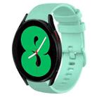 For Samsung Galaxy Watch4 44mm 20mm Plaid Solid Color Silicone Watch Band(Water Duck) - 1