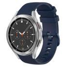 For Samsung Galaxy Watch4 Classic 46mm 20mm Plaid Solid Color Silicone Watch Band(Midnight Blue) - 1