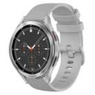 For Samsung Galaxy Watch4 Classic 46mm 20mm Plaid Solid Color Silicone Watch Band(Grey) - 1