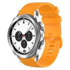 For Samsung Galaxy Watch4 Classic 42mm 20mm Plaid Solid Color Silicone Watch Band(Yellow) - 1