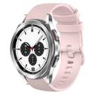 For Samsung Galaxy Watch4 Classic 42mm 20mm Plaid Solid Color Silicone Watch Band(Pink) - 1