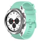 For Samsung Galaxy Watch4 Classic 42mm 20mm Plaid Solid Color Silicone Watch Band(Water Duck) - 1