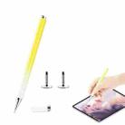 AT-28 Macarone Color Passive Capacitive Pen Mobile Phone Touch Screen Stylus with 2 Pen Head(Yellow) - 1