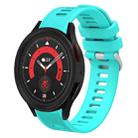 For Samsung Galaxy Watch5 40mm 20mm Twill Solid Color Silicone Watch Band(Water Duck) - 1