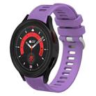 For Samsung Galaxy Watch5 40mm 20mm Twill Solid Color Silicone Watch Band(Purple) - 1