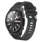 For Samsung Galaxy Watch5 Pro  45mm 20mm Twill Solid Color Silicone Watch Band(Grey) - 1