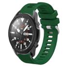 For Samsung Galaxy Watch5 Pro  45mm 20mm Twill Solid Color Silicone Watch Band(Green) - 1