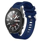 For Samsung Galaxy Watch5 Pro  45mm 20mm Twill Solid Color Silicone Watch Band(Midnight Blue) - 1