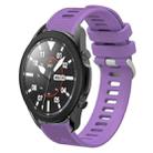 For Samsung Galaxy Watch5 Pro  45mm 20mm Twill Solid Color Silicone Watch Band(Purple) - 1