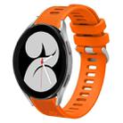 For Samsung Galaxy Watch4 40mm 20mm Twill Solid Color Silicone Watch Band(Orange) - 1