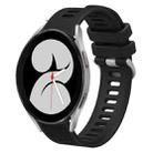 For Samsung Galaxy Watch4 40mm 20mm Twill Solid Color Silicone Watch Band(Black) - 1