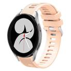 For Samsung Galaxy Watch4 40mm 20mm Twill Solid Color Silicone Watch Band(Pink) - 1