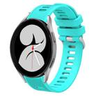 For Samsung Galaxy Watch4 40mm 20mm Twill Solid Color Silicone Watch Band(Water Duck) - 1